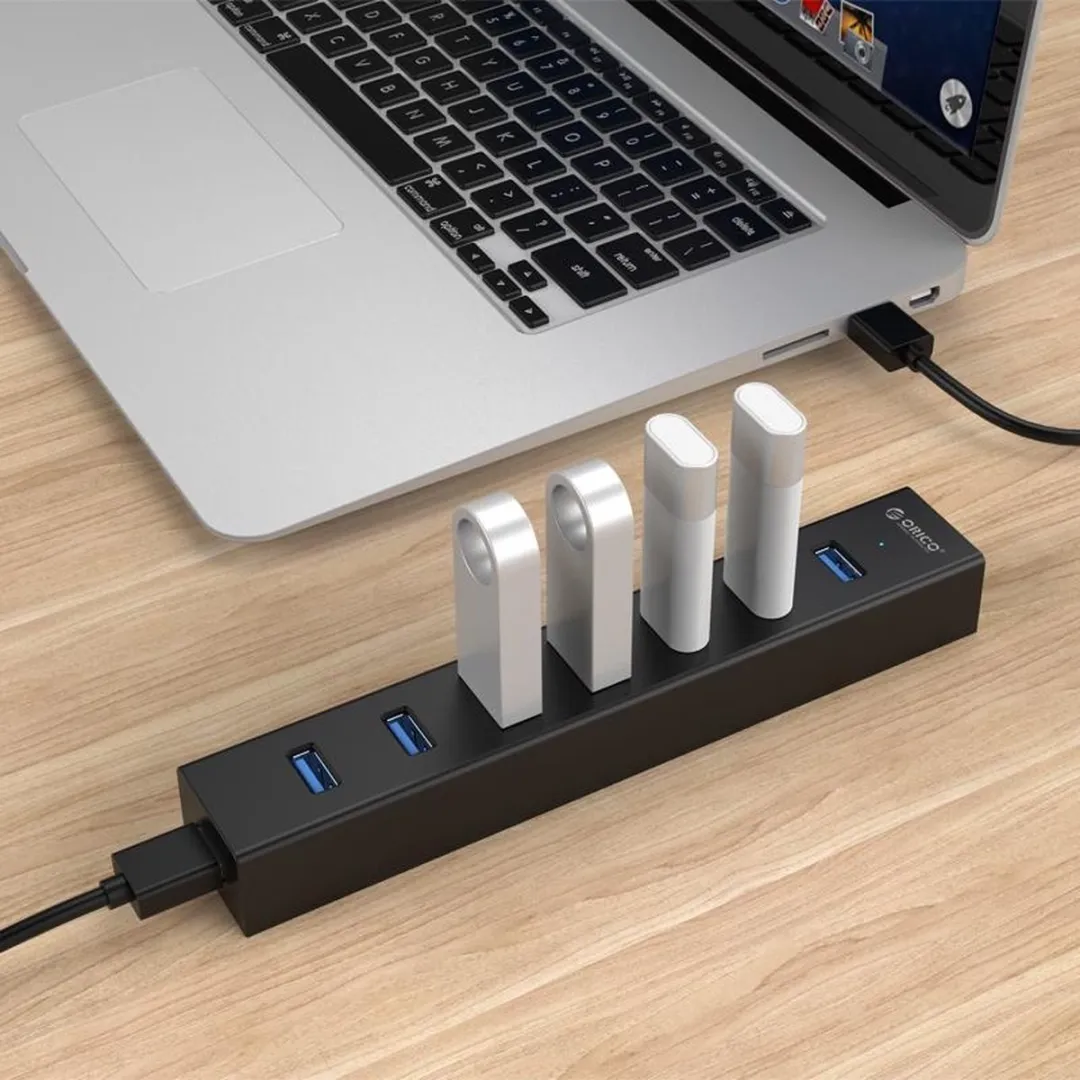 ORICO ORI-H7013-U3-V1-BK USB 3.0 Hub 7 Poorten - Mat Zwart