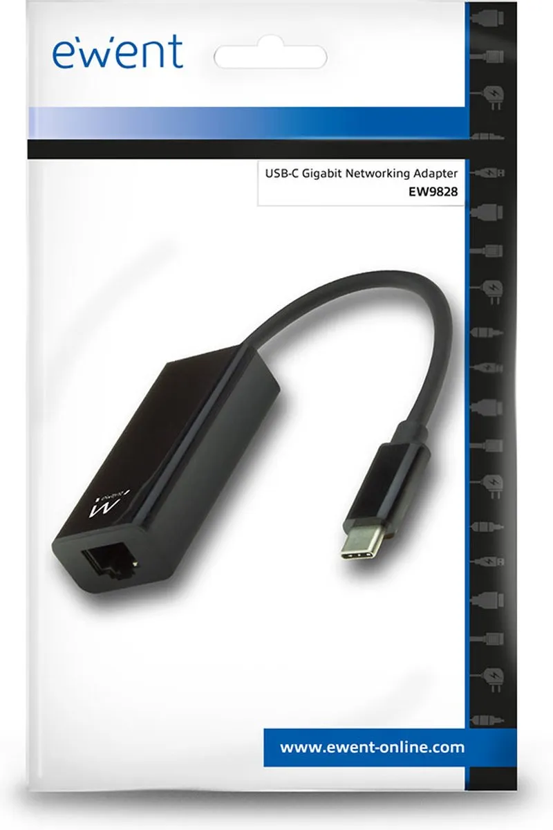 Ewent EW9828 USB-C naar Gigabit Ethernet Adapter - afbeelding 6 van 6