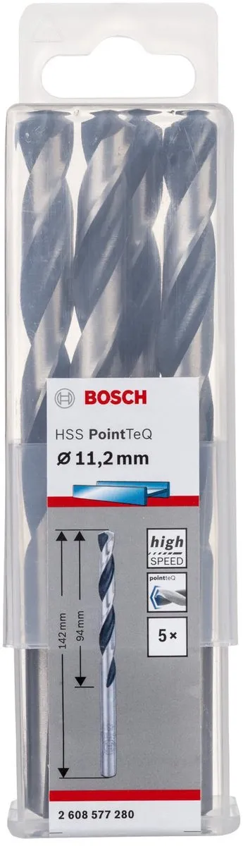 Bosch HSS PointTeQ DIN 338 Boormachinebits - 5x11,2x94x142mm