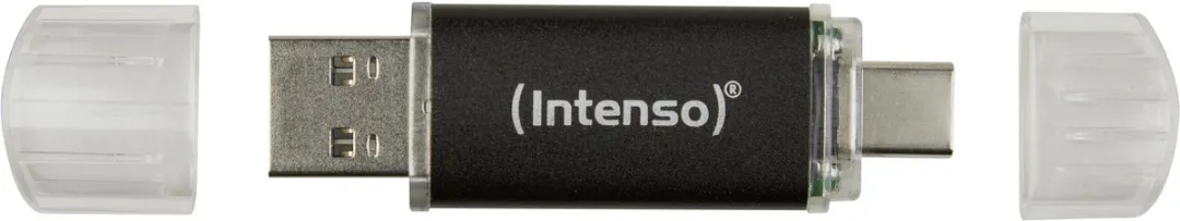 Intenso Twist Line USB-stick 128GB - USB-A/C 3.2 Gen 1 - Zwart