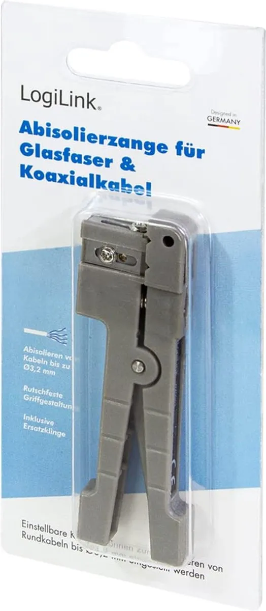 Logilink WZ0063 Abisolierzange Glasfiber/Coax/Koper 3,2mm - Grijs