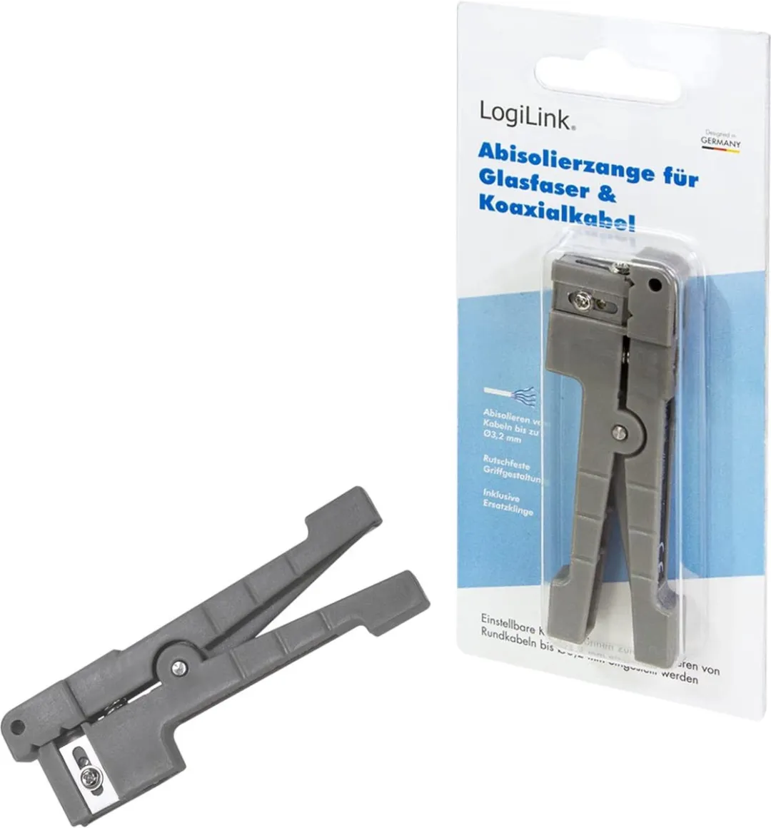 Logilink WZ0063 Abisolierzange Glasfiber/Coax/Koper 3,2mm - Grijs