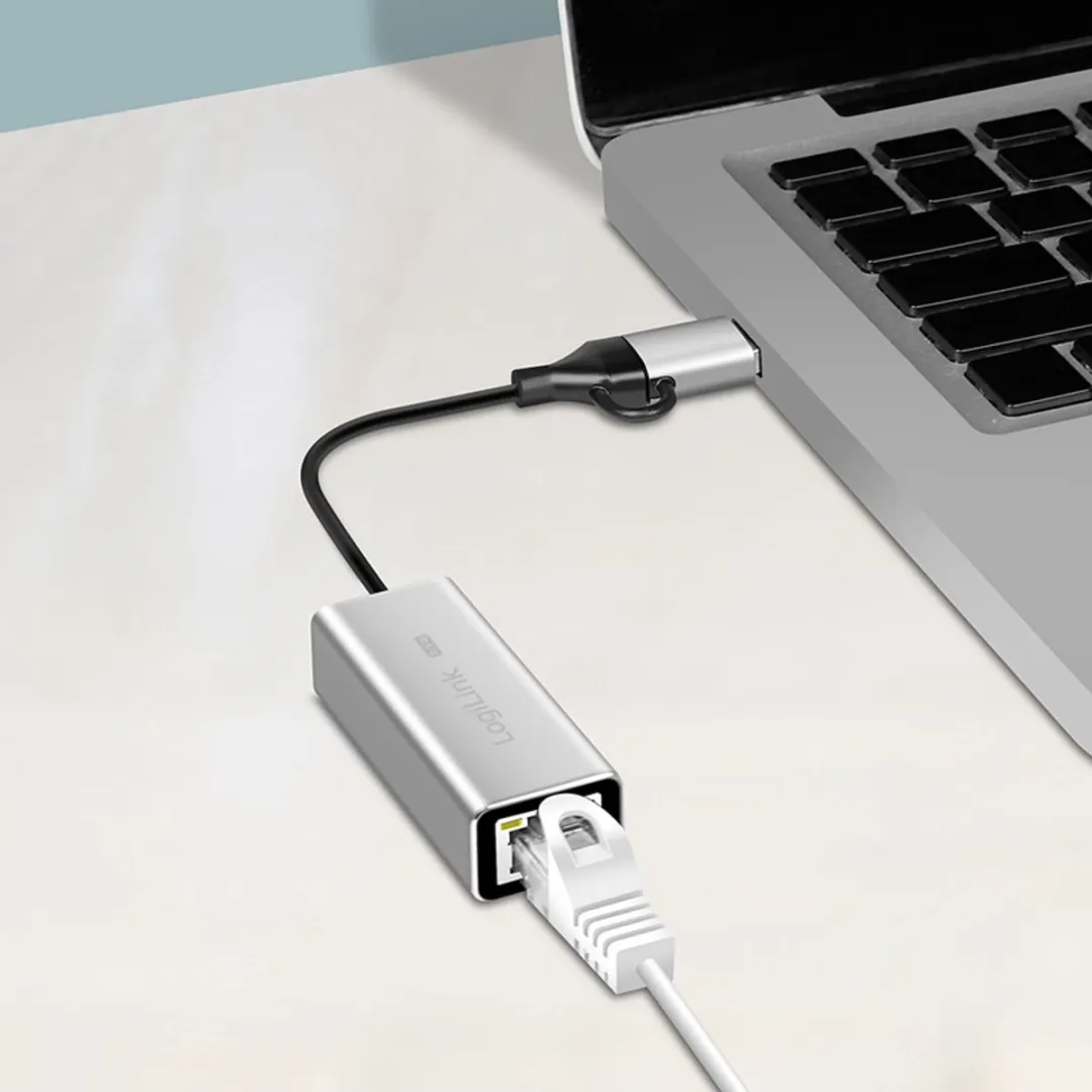 Logilink UA0422 Netwerkadapter 2,5G - USB-A/-C - Zilver