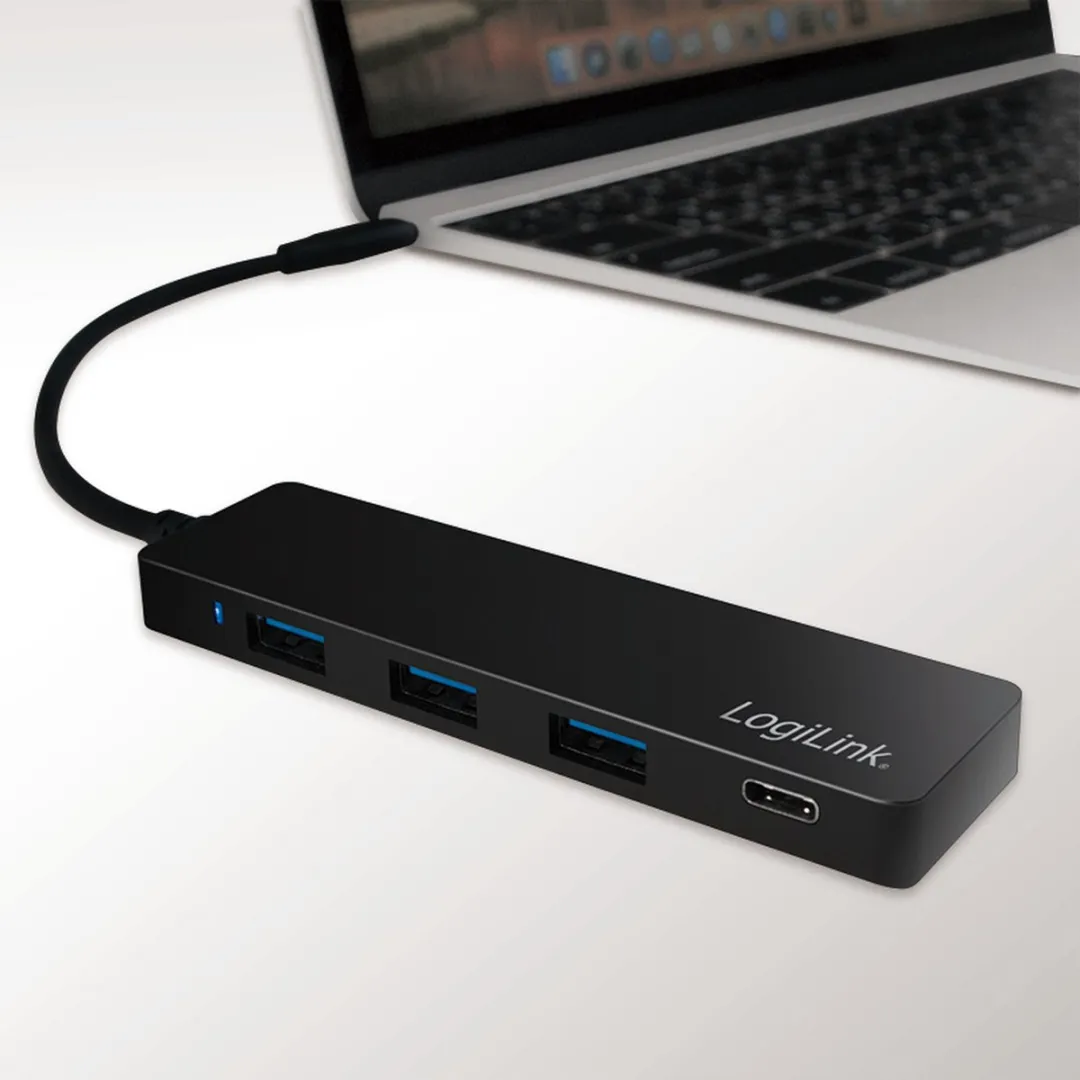 Logilink UA0311 USB-C Hub 4 Poorten - Zwart