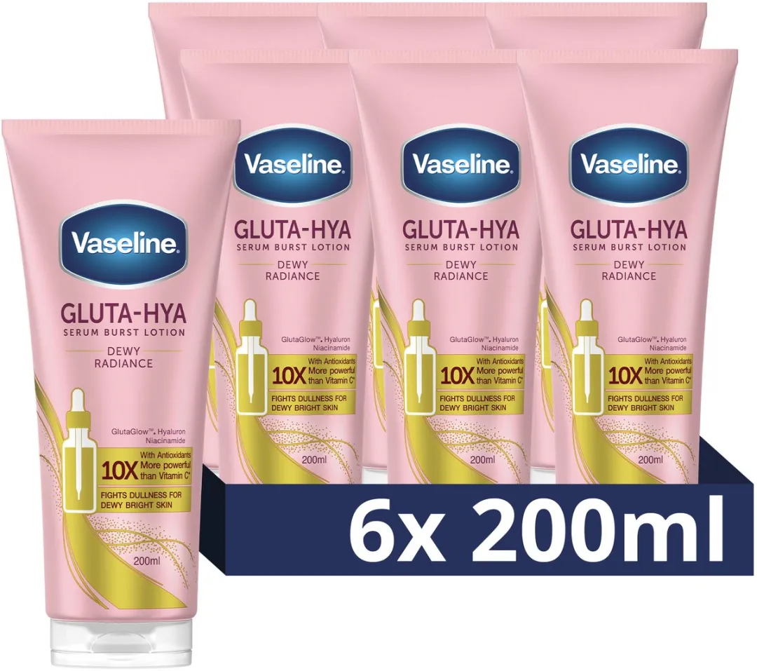 Vaseline Dewy Radiance Lotion 200ml - 6 Stuks