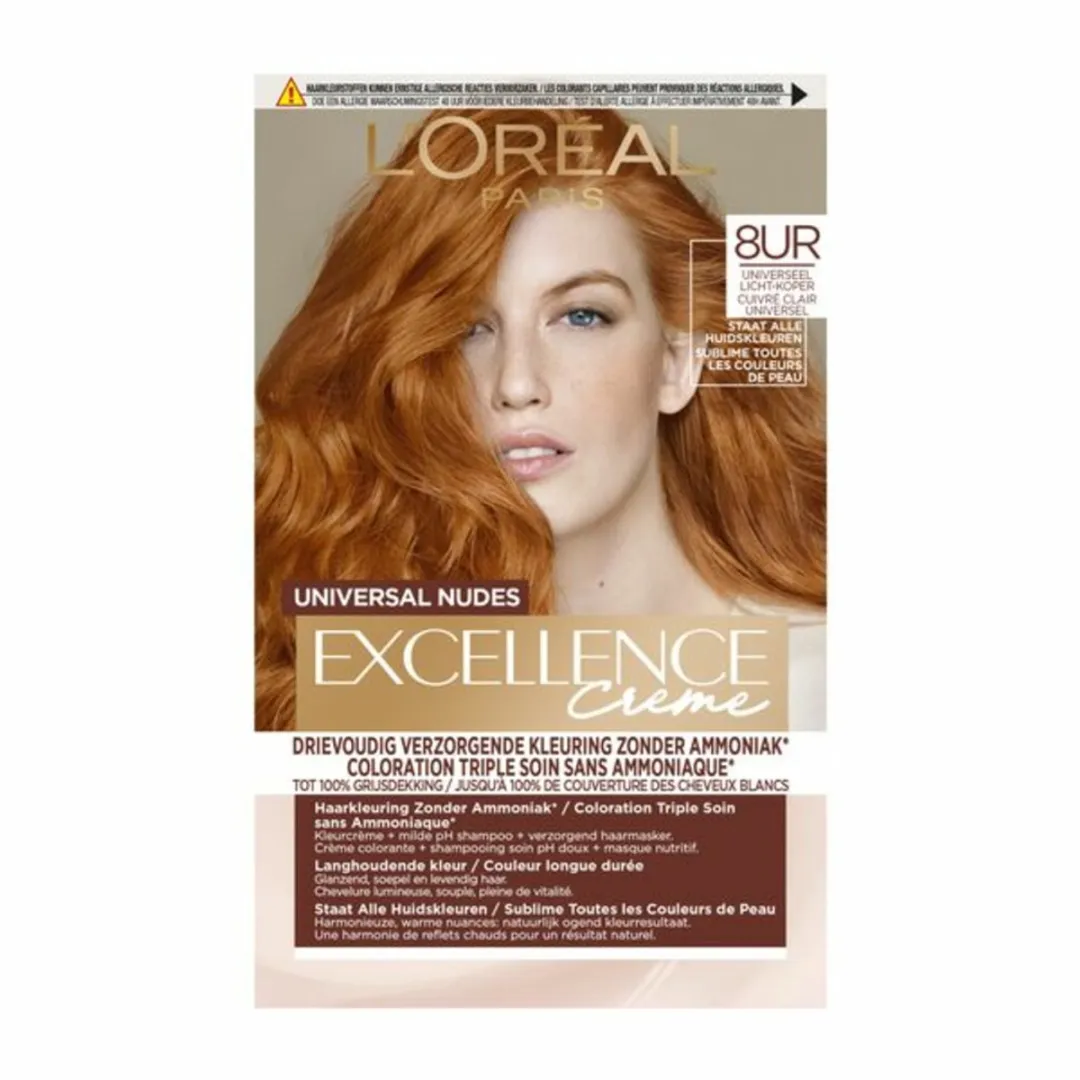 L'Oréal Paris Excellence Crème 8UR Universeel Licht-Koper - 2 Stuks - afbeelding 2 van 2