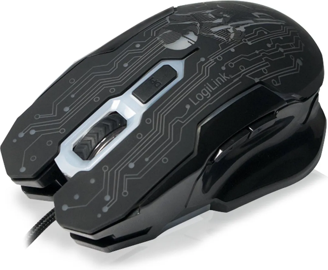 Logilink ID0137 Ambidextrous Muis - 2400 DPI - Zwart