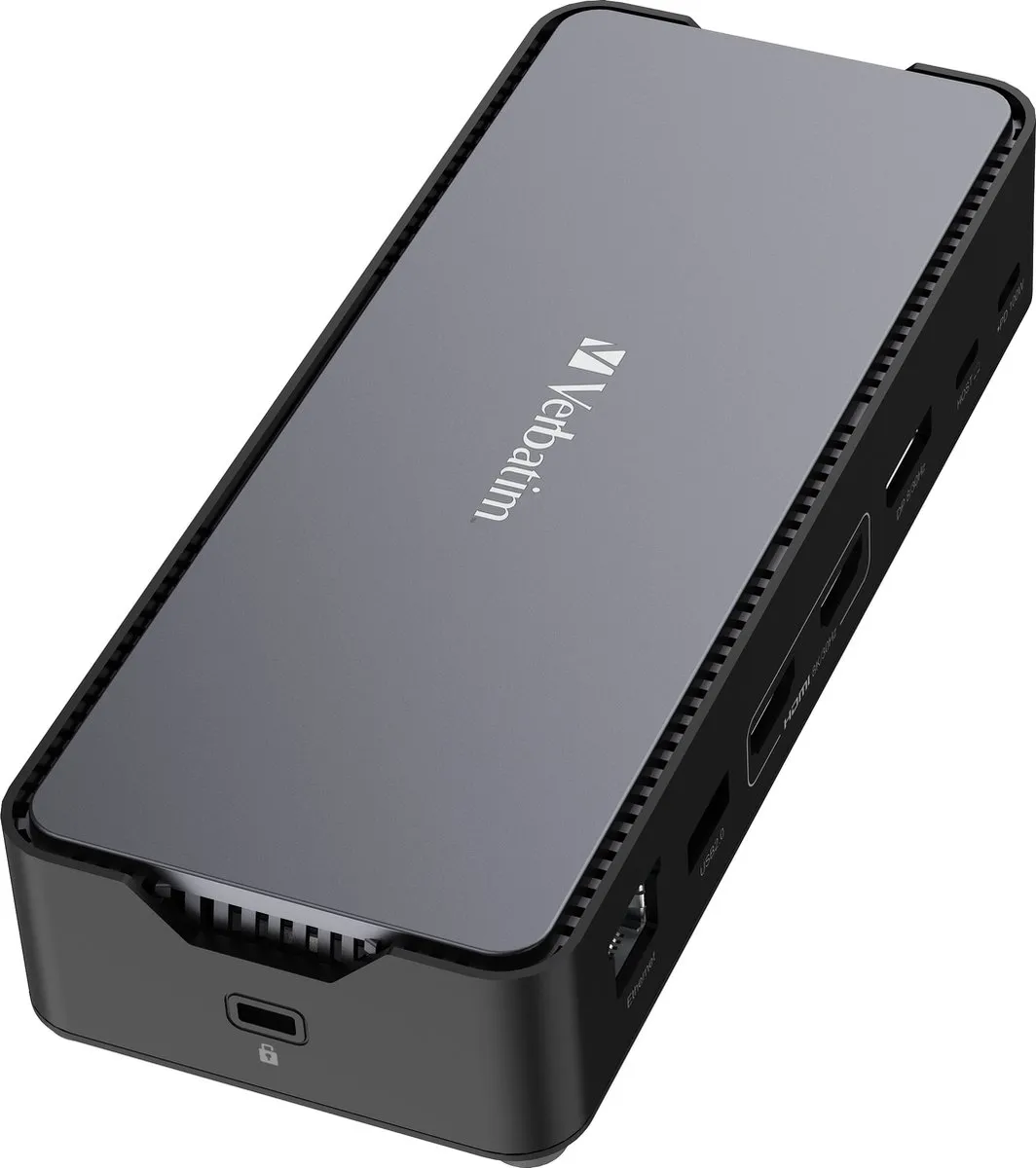 Verbatim CDS-15 USB-C Dockingstation - Grijs/Zwart