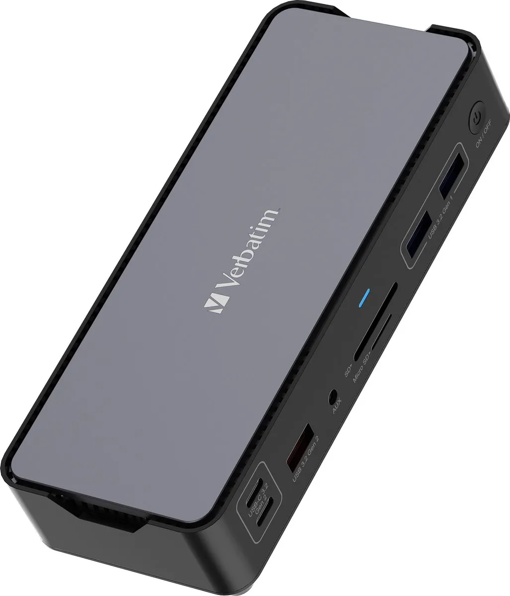 Verbatim CDS-15 USB-C Dockingstation - Grijs/Zwart