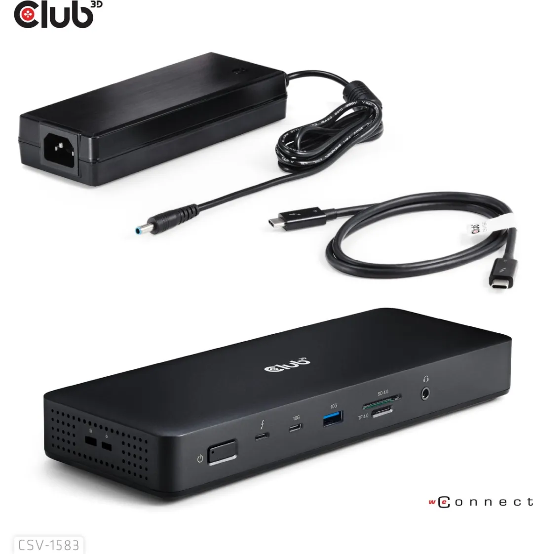Club3D CSV-1583 Thunderbolt 4 Docking Station - 16-in-1 - Zwart