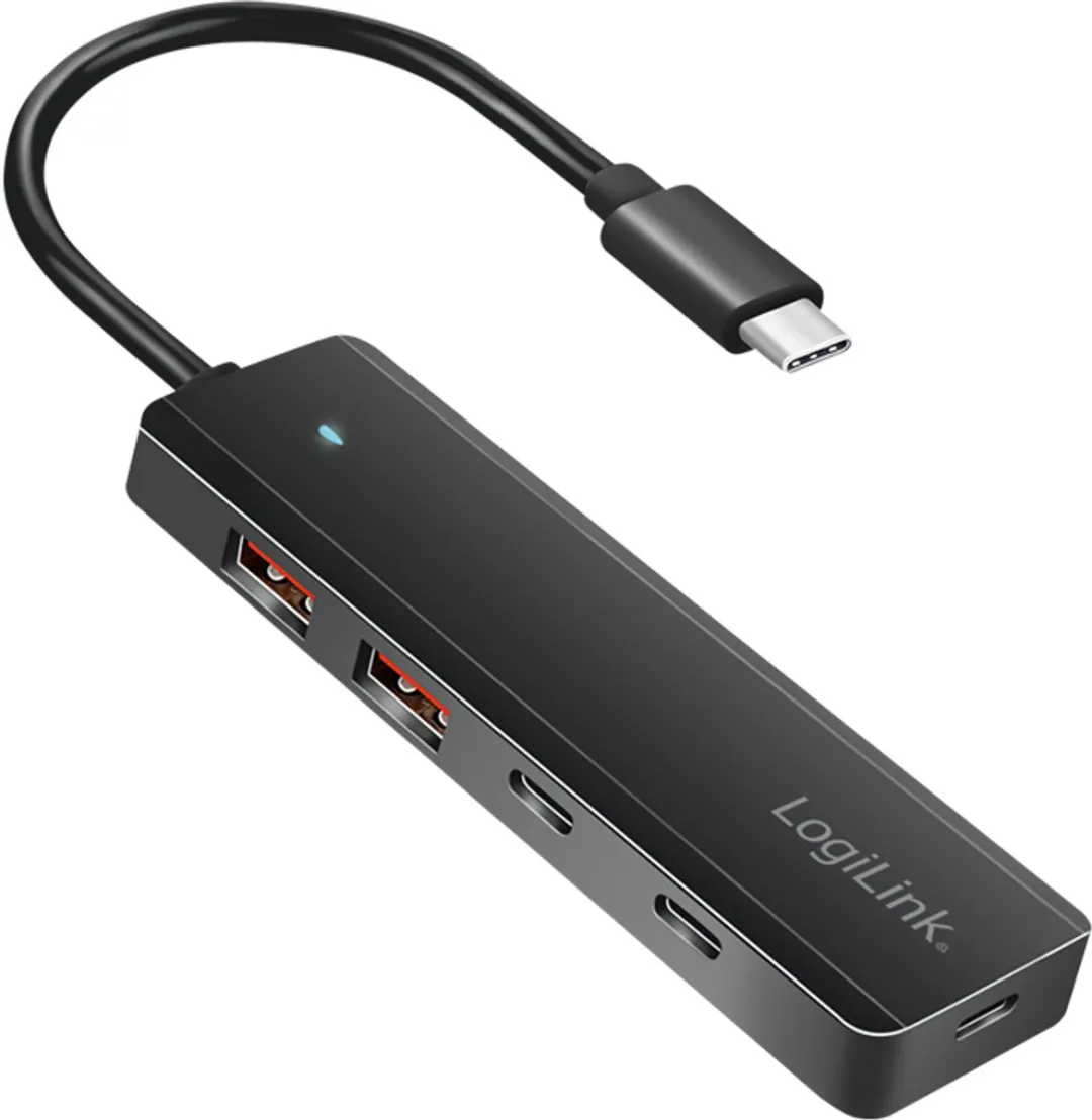 Logilink USB 3.2 UA0412 Aansluitpunt - 4 Poorten Zwart - afbeelding 4 van 4