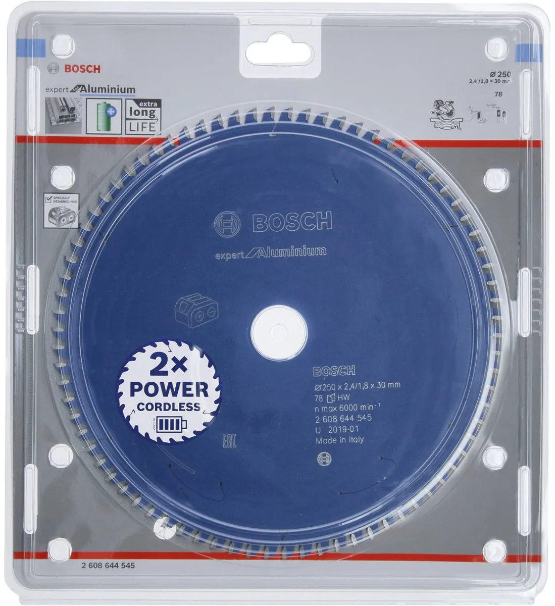 Bosch Blad Expander ALU 2608644545 - 250x30x2.4/1.8x78T