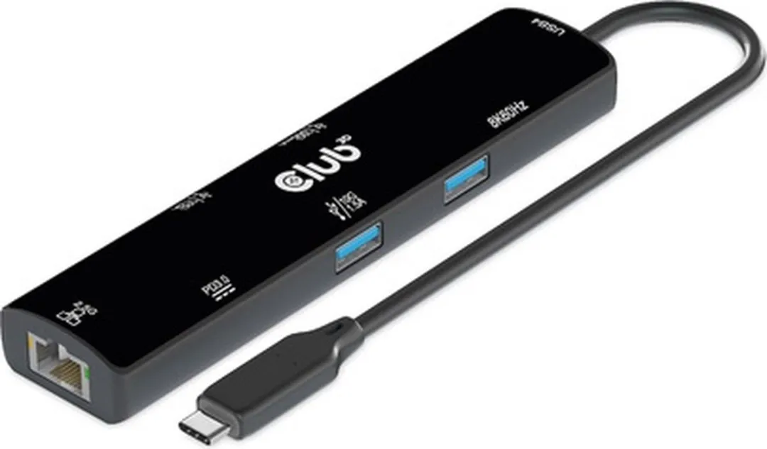 Club3D CSV-1599 USB4 Gen3x2 Hub - 8K60Hz/4K120Hz - 2xUSB-A 10G - 2.5G Ethernet - Zwart - afbeelding 5 van 6