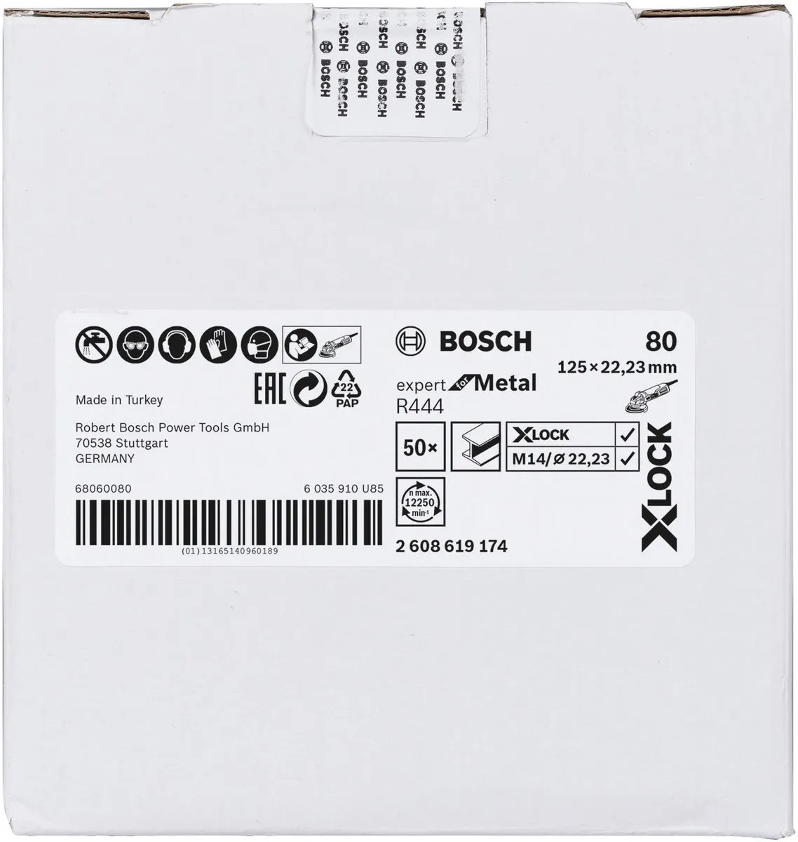 Bosch Fiberschijf Xlock 125 k80