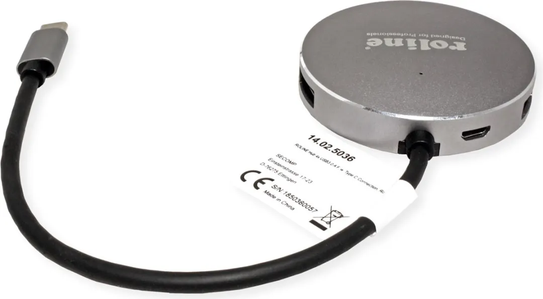 Roline USB 3.2 Gen 1 Hub 4-voudig - Grijs - afbeelding 5 van 6