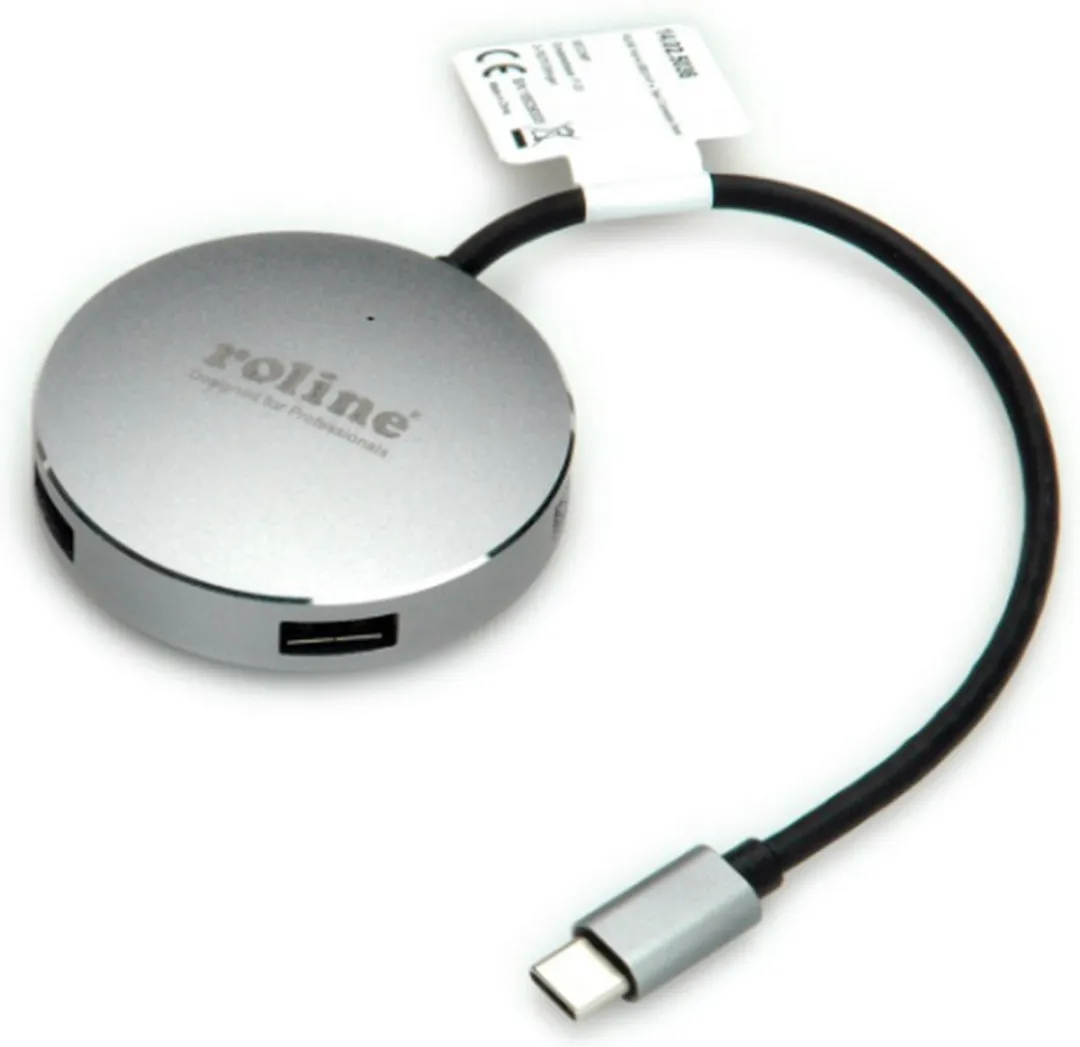 Roline USB 3.2 Gen 1 Hub 4-voudig - Grijs - afbeelding 2 van 6