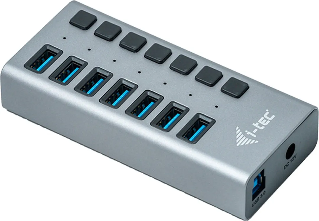 I-tec USB 3.0 Oplaad Hub 7 Poorten U3CHARGEHUB7 - Grijs
