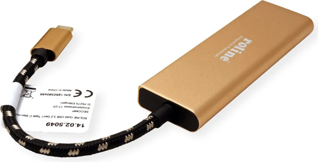 Roline Gold USB 3.2 Gen 1 Hub 4 Poorten - Type C - afbeelding 5 van 6
