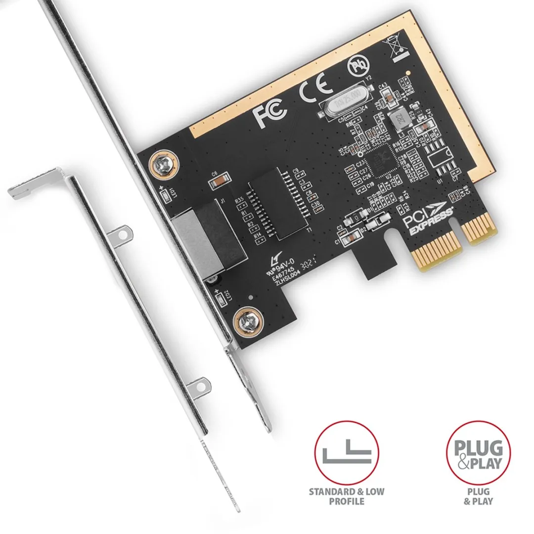 Axagon PCEE-GRF PCI-Express Gigabit Ethernet - Realtek RTL8111F