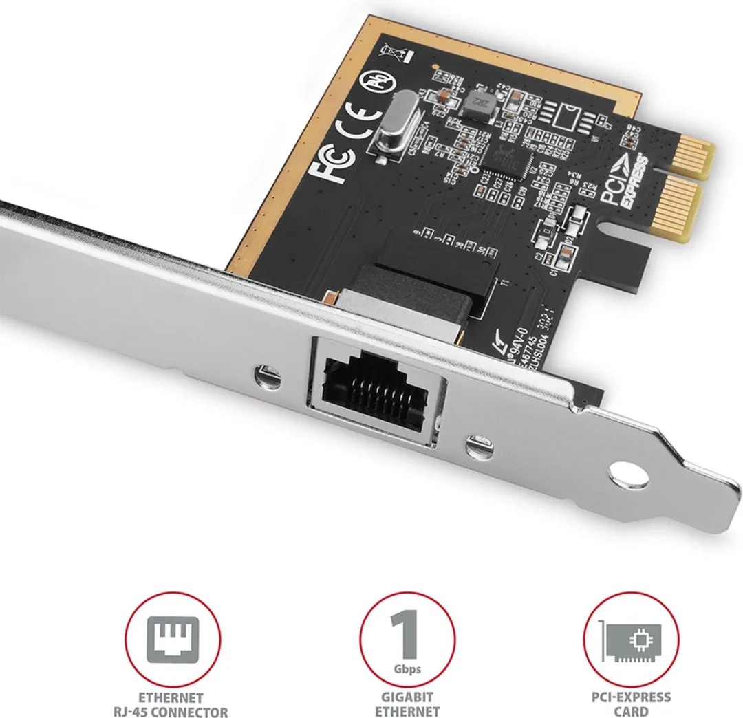 Axagon PCEE-GRF PCI-Express Gigabit Ethernet - Realtek RTL8111F