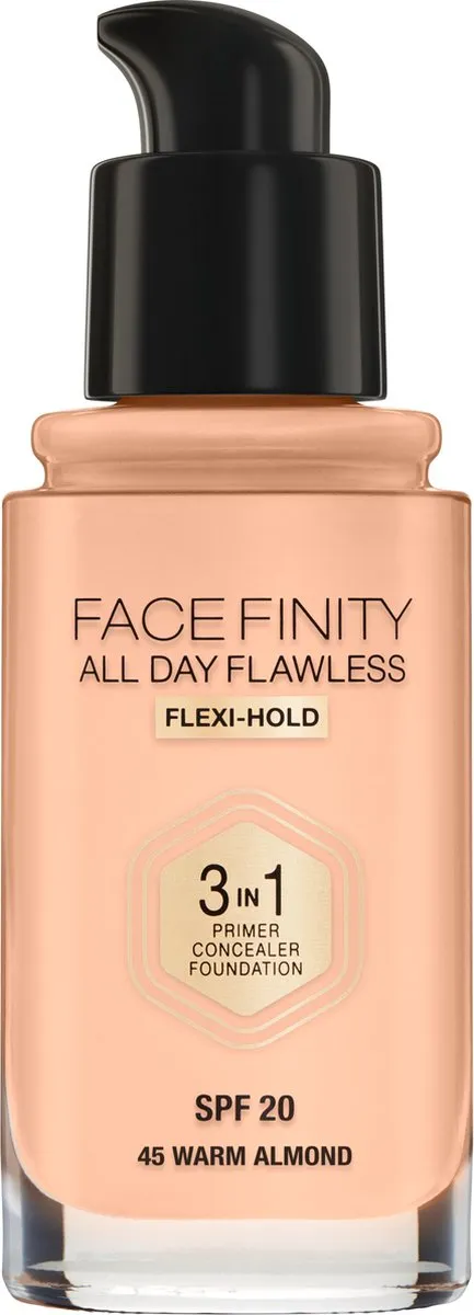 Max Factor Facefinity 3-in-1 Liquid Foundation 045 Warm Almond - 30ml