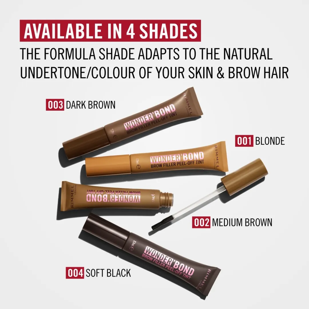 Rimmel Wonder'Bond Brow Filler Peel-Off Tint 004 Black Brown - 23.1ml
