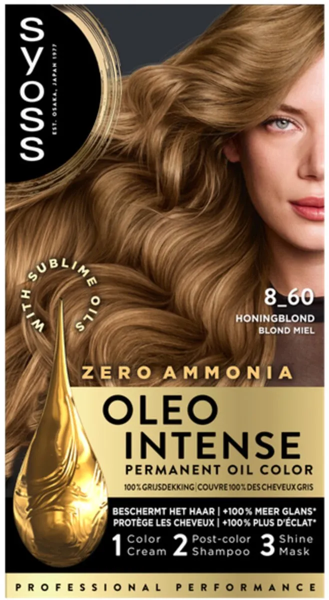 SYOSS Oleo Intense Haarverf 8-60 Honingblond - 3 Stuks