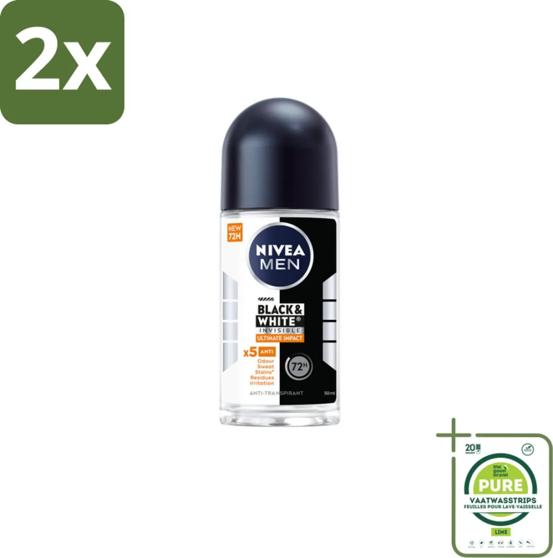 NIVEA MEN Black & White Ultimate Impact Deodorant Roller 100ml