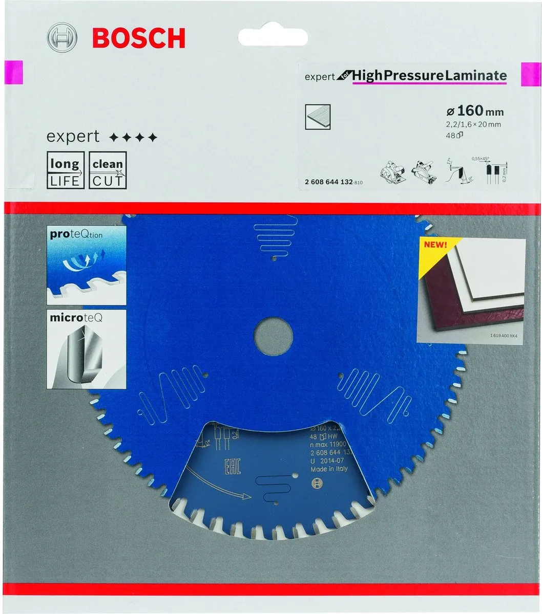 Bosch Professional Cirkelzaagblad Expert 2608644132 - 160mm 48 Tanden