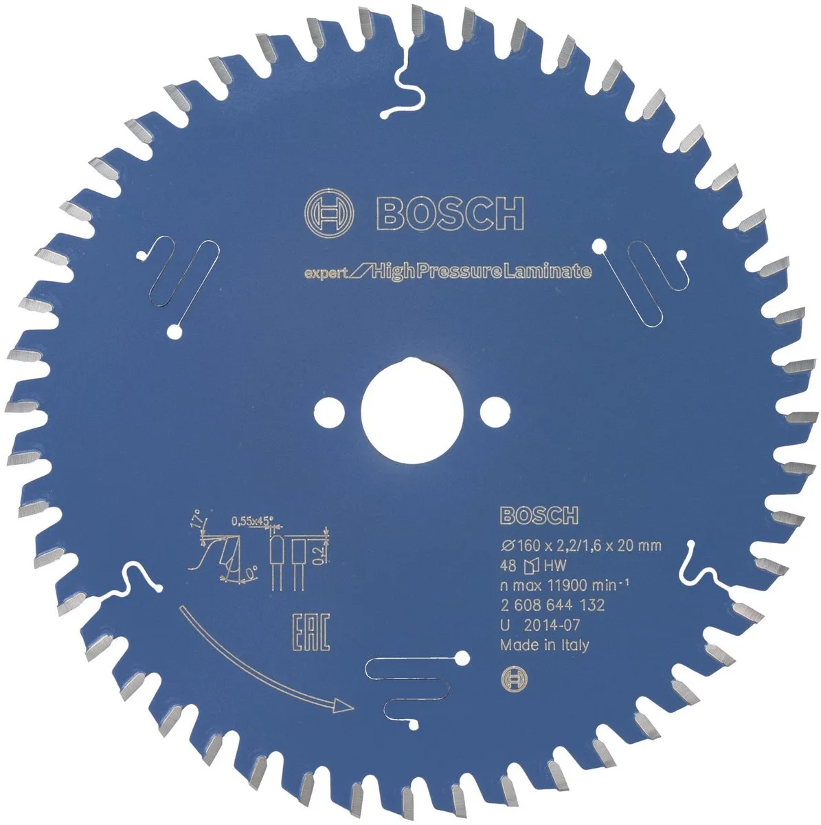 Bosch Professional Cirkelzaagblad Expert 2608644132 - 160mm 48 Tanden