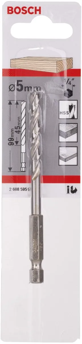 Bosch Houtboor Zeskant 5mm - MPN 2608595521