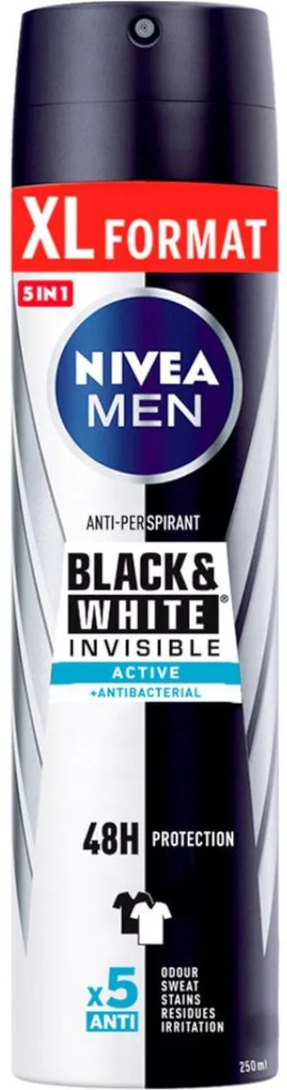 NIVEA Men Invisible Black & White Active Deospray 250ml
