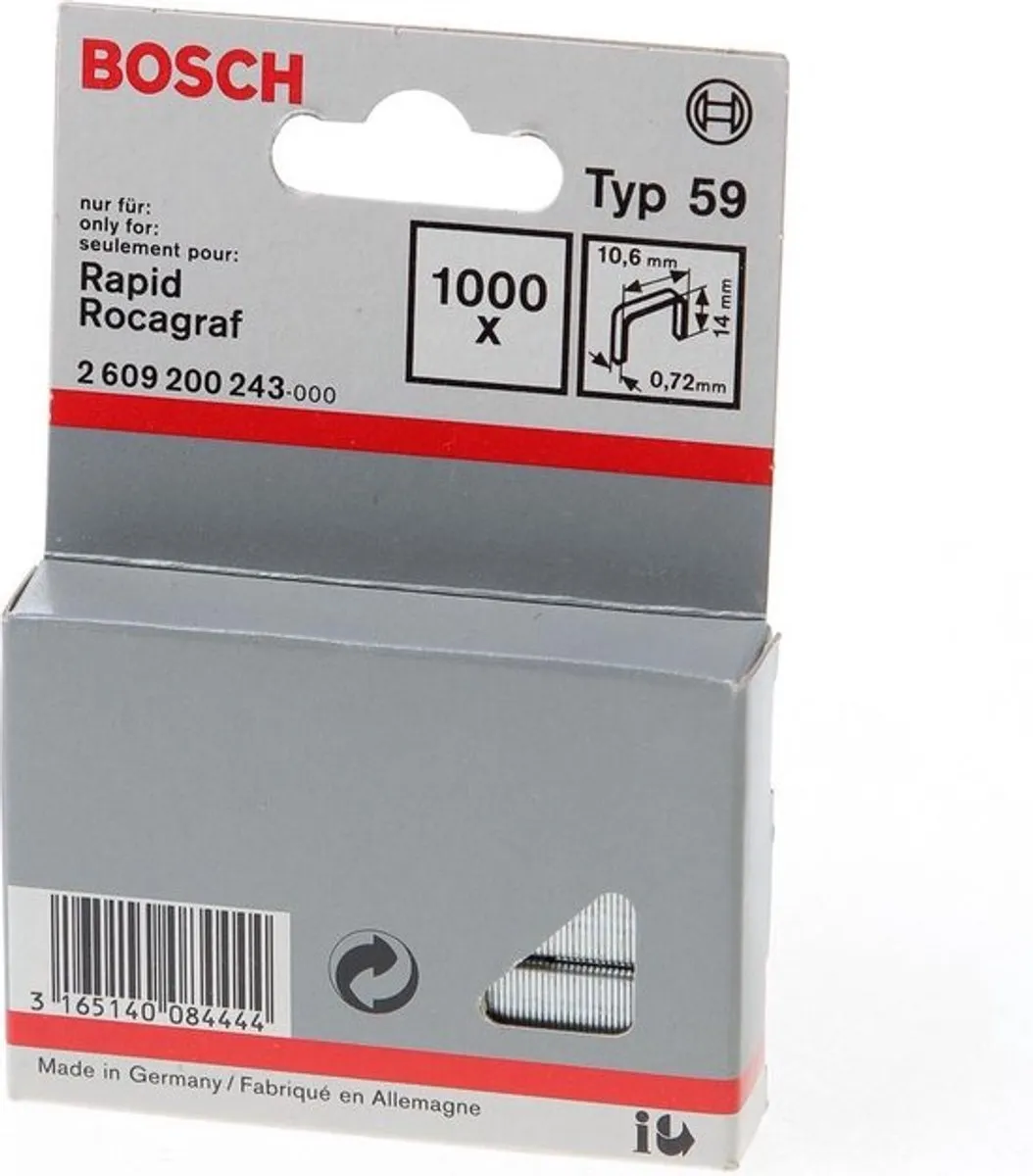 Bosch Type 59 Nietjes 10,6x0,72x14mm - 1000 Stuks