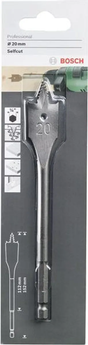 Bosch PROF. Speedboor SelfCut Hex 20mm
