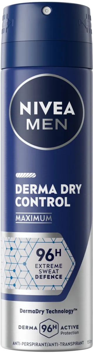 NIVEA MEN Derma Control Anti-transpirant Spray 96u - 6x150ml