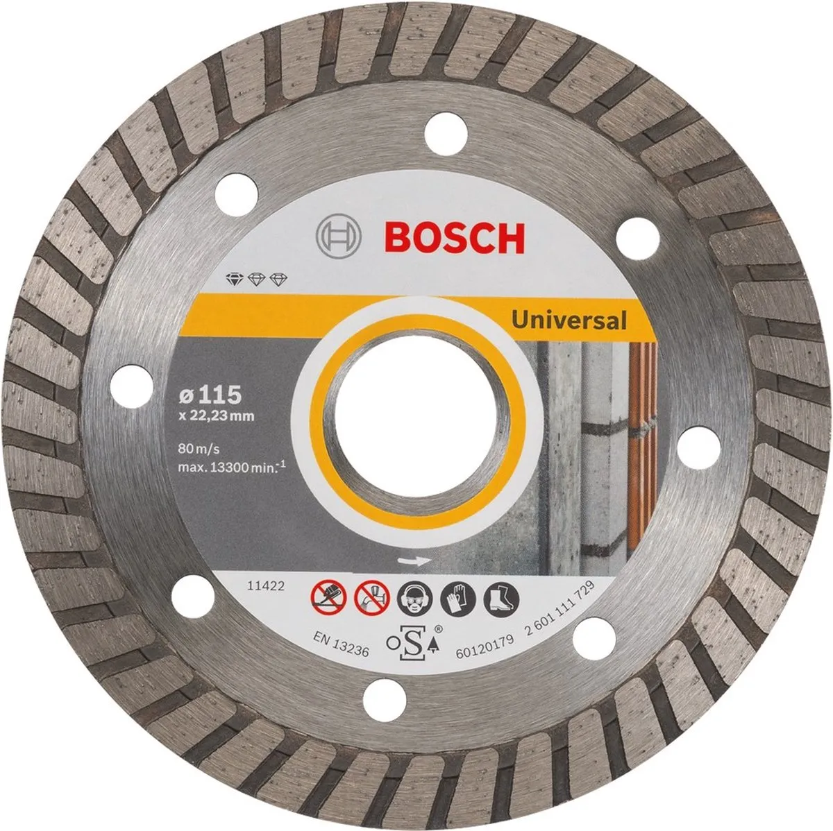 Bosch Diamantdoorslijpschijf Standard for Universal Turbo 115mm - 22,23mm as