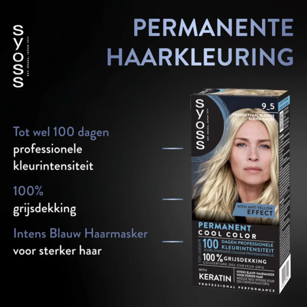 SYOSS Coloration 9-5 Frozen Pearl Blonde Haarverf - 10 Stuks