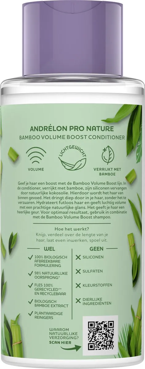Andrélon Pro Nature Bamboo Volume Boost Haarconditioner 400ml