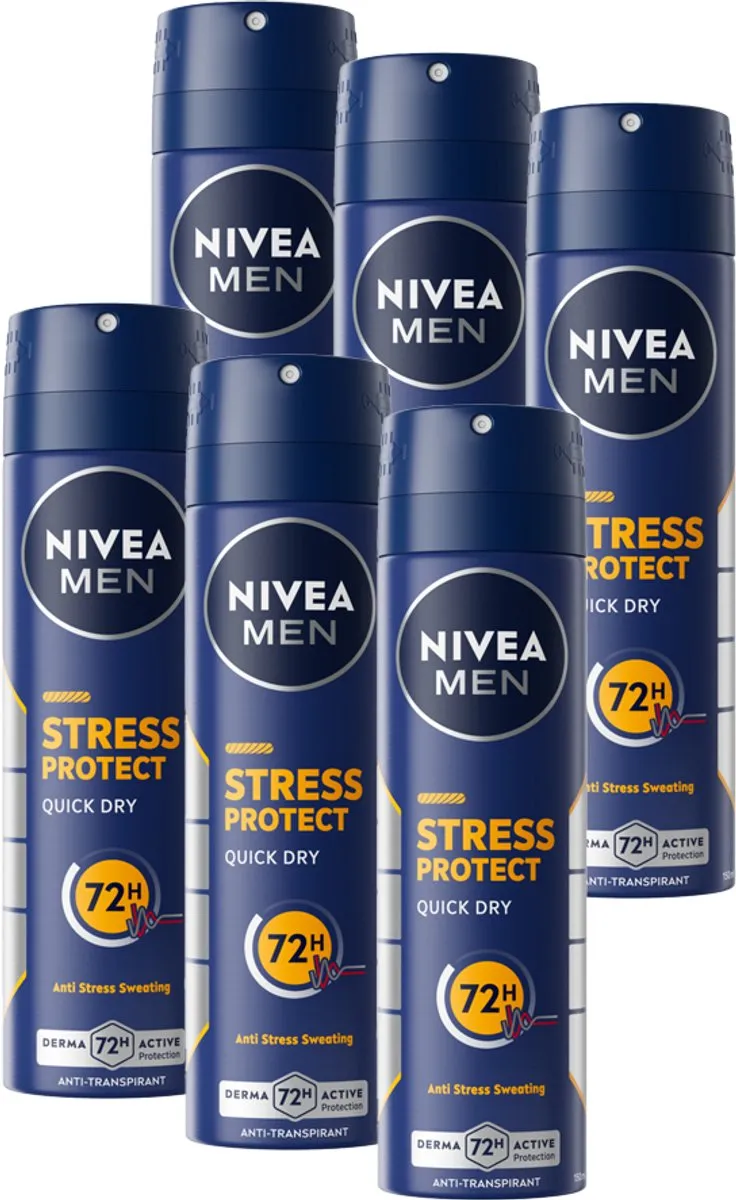 NIVEA MEN Stress Protect Anti-Transpirant Spray 6x150ml
