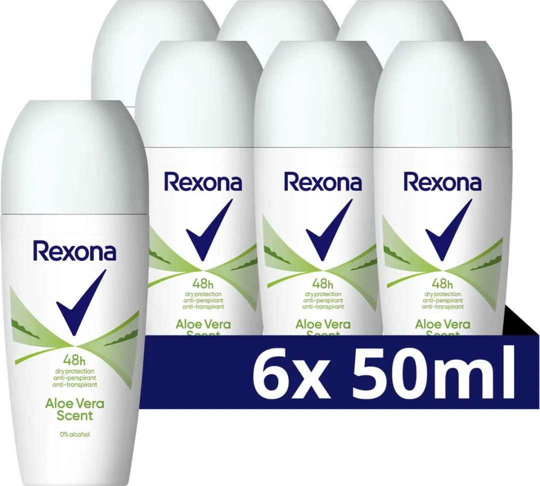 Rexona Women Dry Protection Anti-Transpirant Roller - 300ml (6x50ml) - Aloë Vera