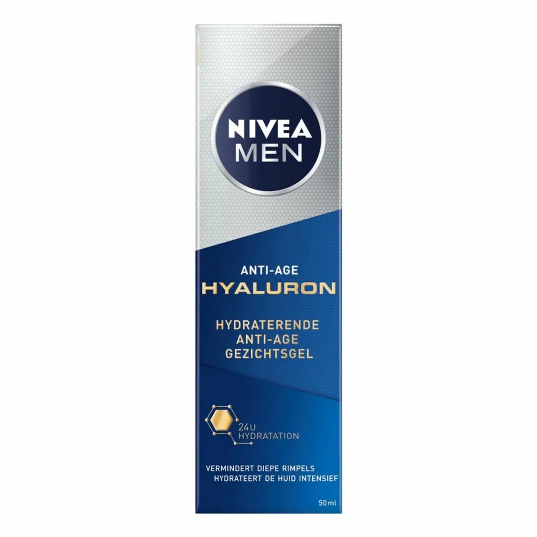 NIVEA MEN Anti-Age Hydraterend Gezichtsgel 50ml - 200ml (4x50ml)