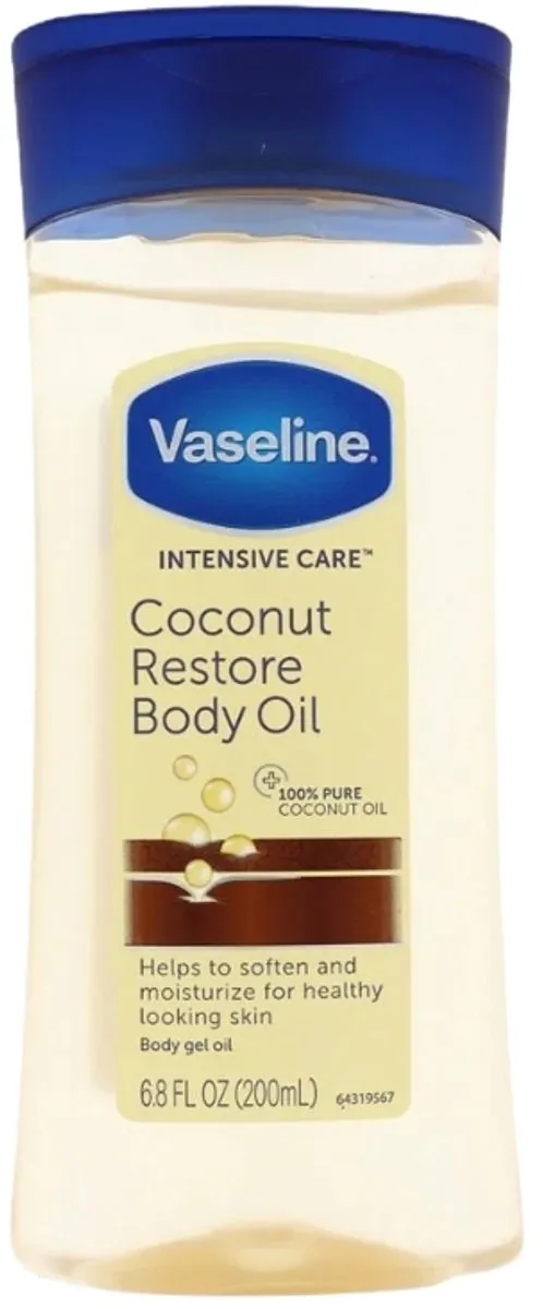 Vaseline Body Oil Coconut Restore 200ml - 10 Stuks
