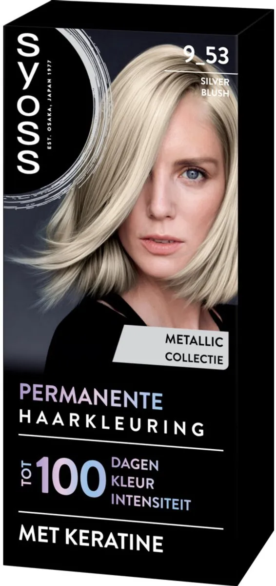 25 x SYOSS - Coloration 9-53 Silver Blush - Haarverf - Grijsdekking - Vermindert Haarbreuk - Haarverf - Permanente Haarkleuring - Grijsdekking - Haarverf Grijs - Haarverf 9-53