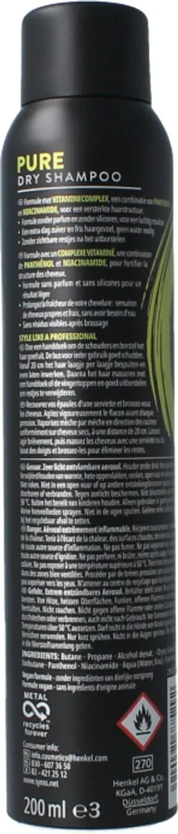 Syoss Pure Fresh Droogshampoo 200ml