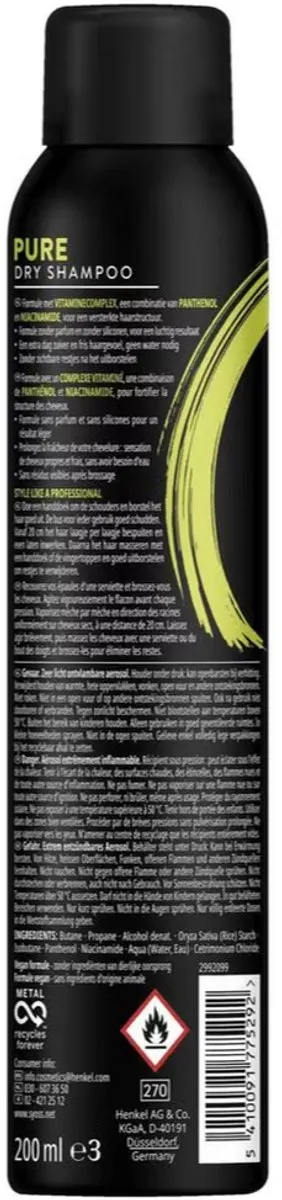 Syoss Pure Fresh Droogshampoo 200ml