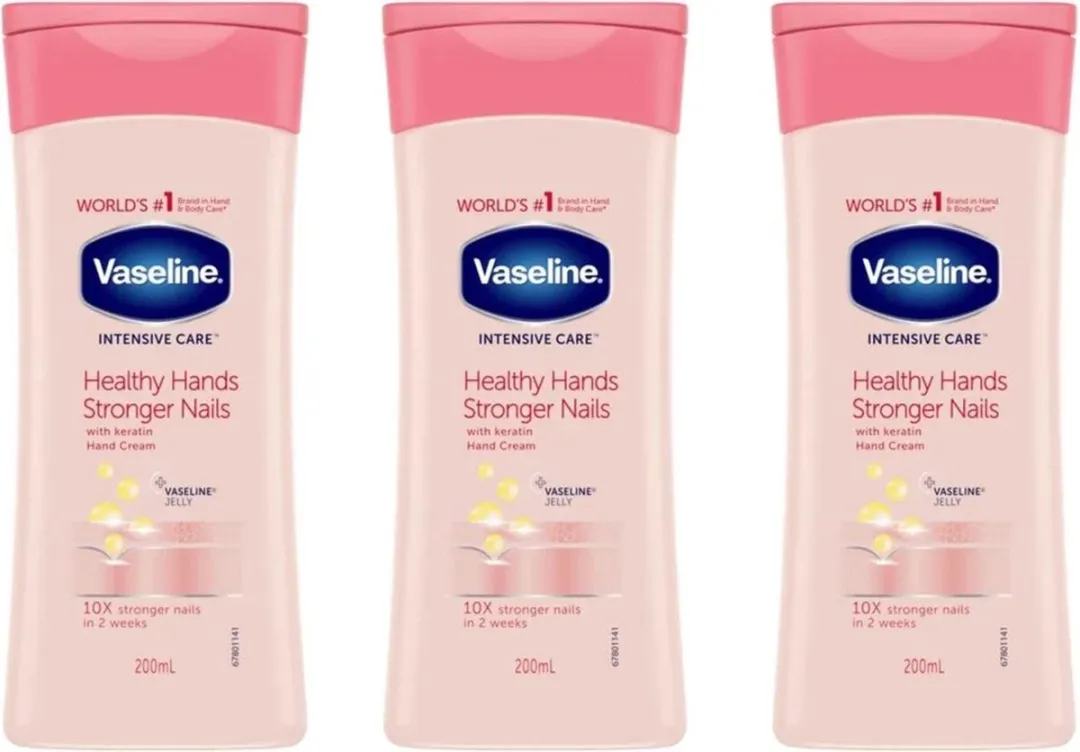 Vaseline Healthy Hands Stronger Nails Handcrème 3x100ml