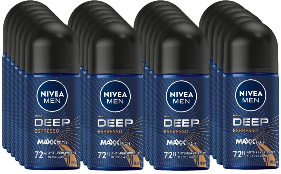 NIVEA Men Deo Roll-on Deep Black Carbon Espresso 50ml