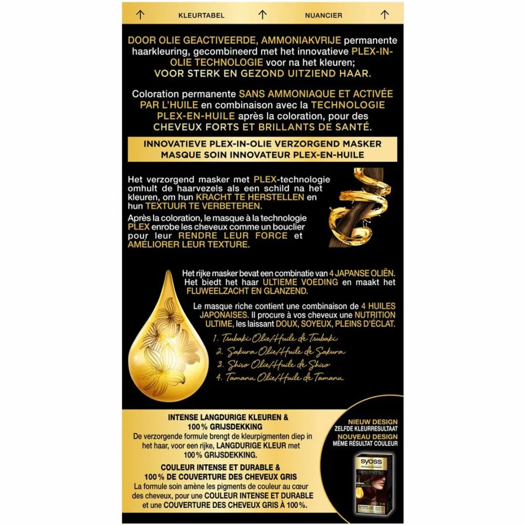 SYOSS Oleo Intense 3-22 Haarverf - 2760ml - 24 Stuks