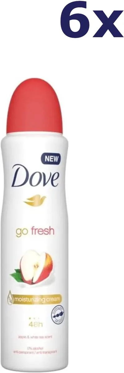 Dove Go Fresh Passievrucht & Citroengras Deo Spray 900ml - 6 Stuks