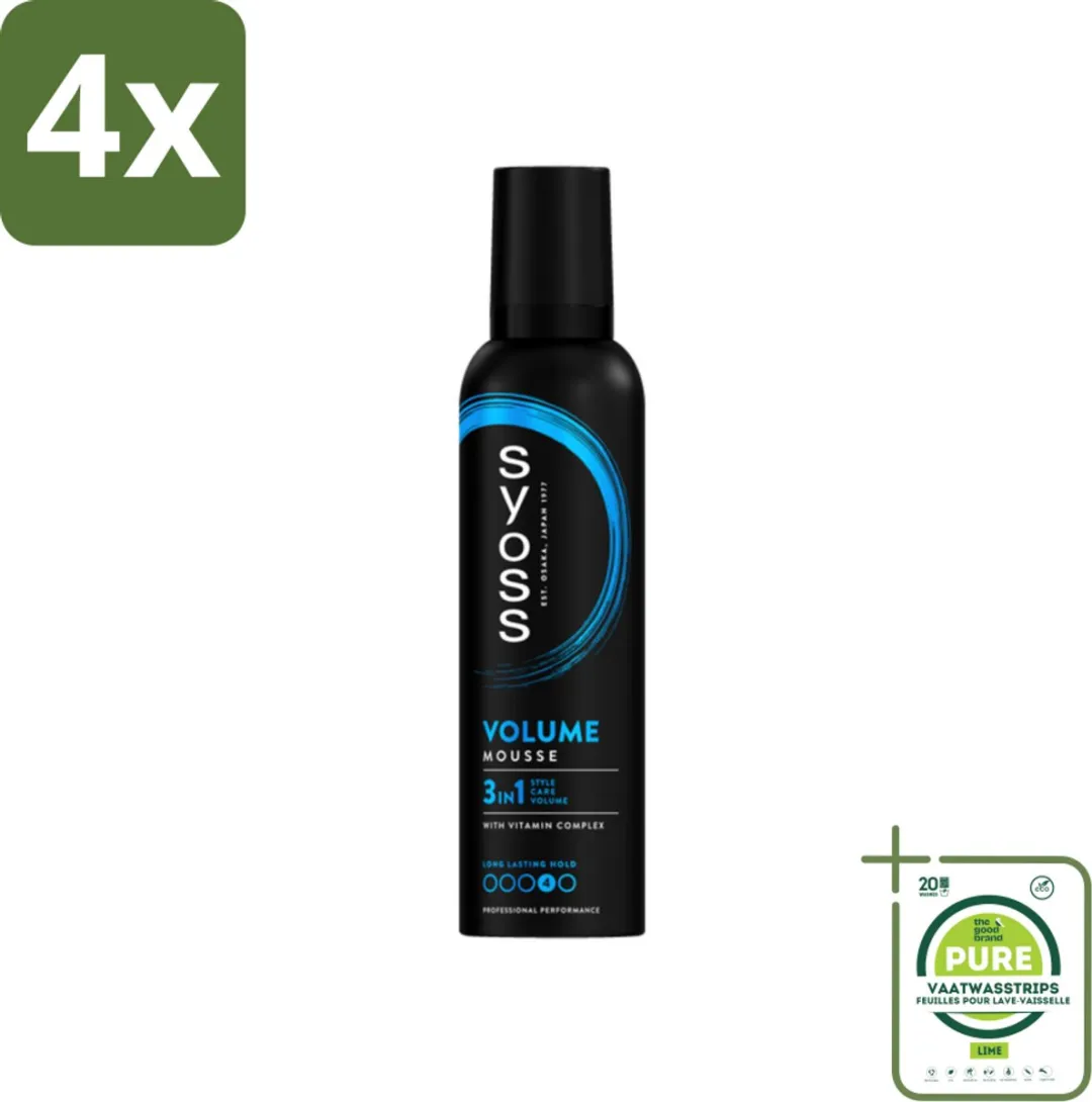 SYOSS Volume Haarmousse - 1000ml (4x250ml)